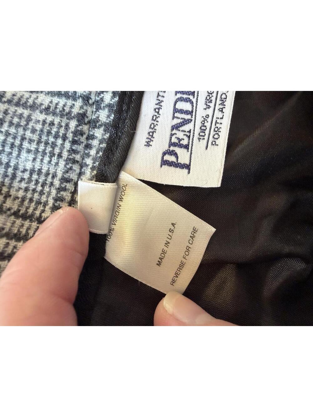 Vintage Pendleton 100% virgin wool pencil skirt plaid preppy - Picture 4 of 7